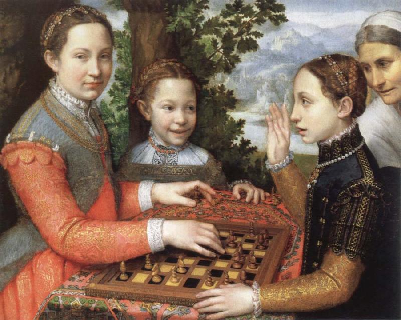 Sofonisba Anguissola the chess game oil painting picture